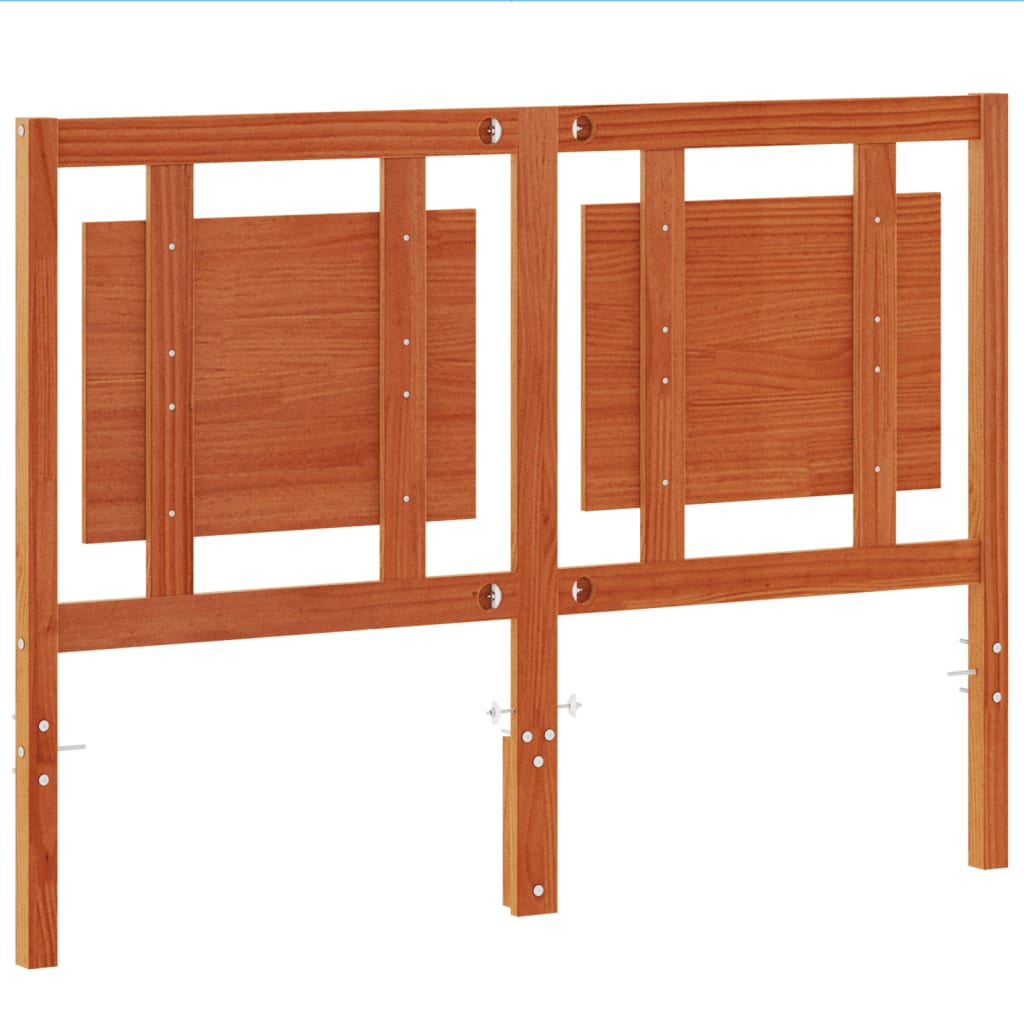Hoofdbord 135 cm massief grenenhout wasbruin is nu te koop bij PeponiXL, paradijselijk wonen!