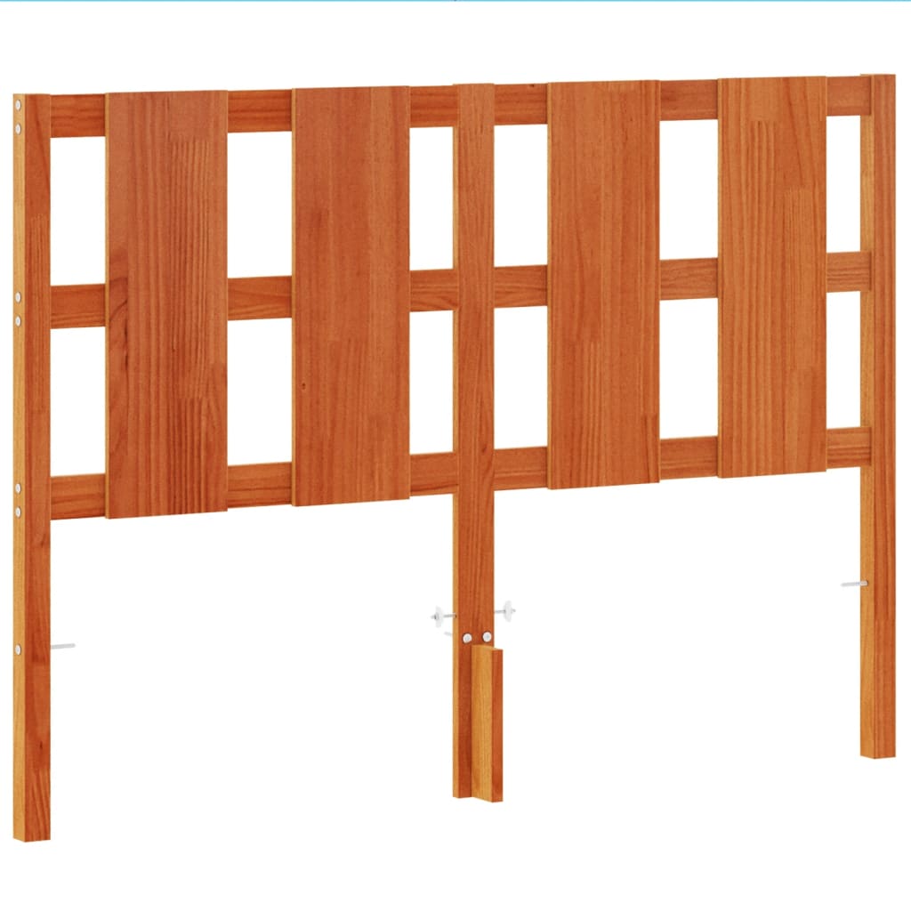 Hoofdbord 135 cm massief grenenhout wasbruin is nu te koop bij PeponiXL, paradijselijk wonen!