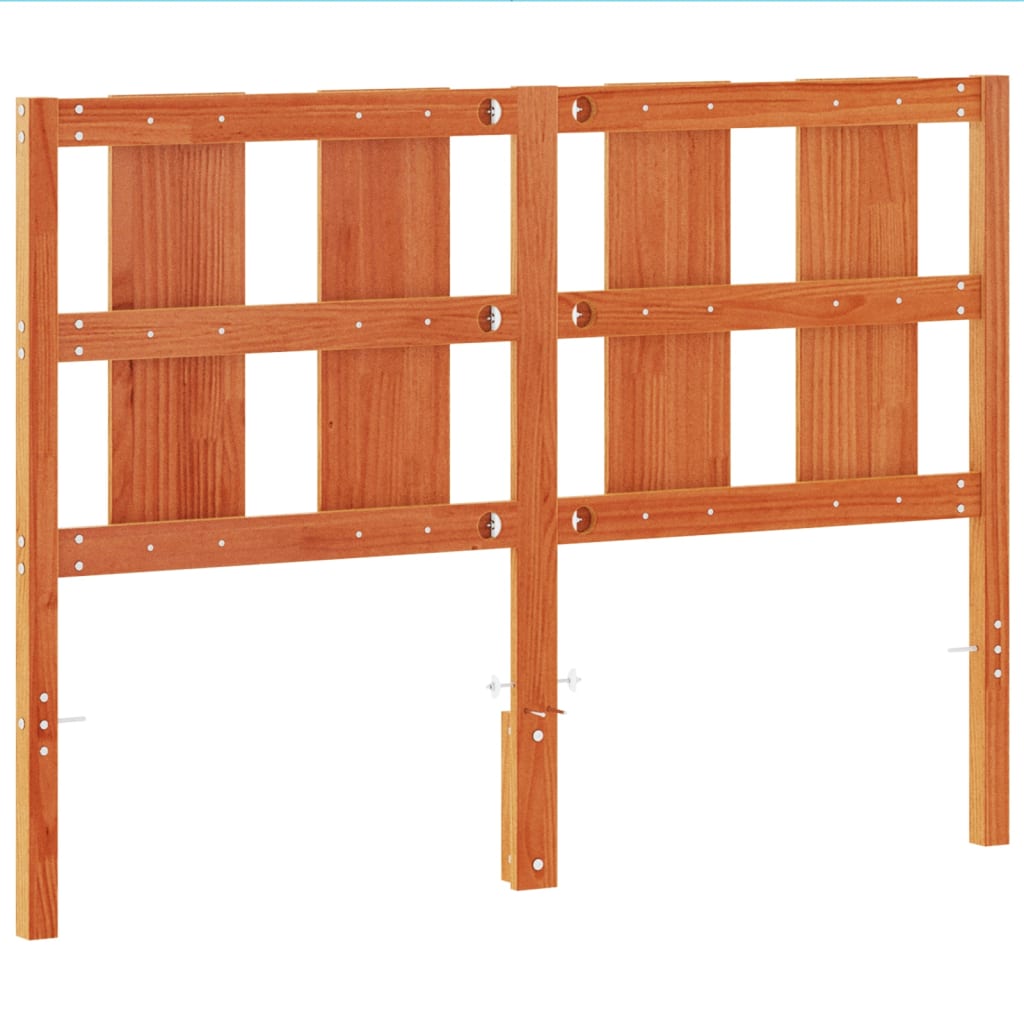 Hoofdbord 135 cm massief grenenhout wasbruin is nu te koop bij PeponiXL, paradijselijk wonen!