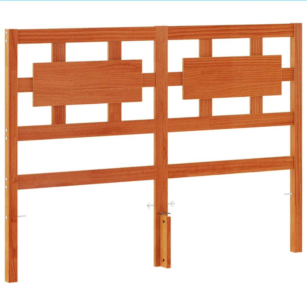 Hoofdbord 135 cm massief grenenhout wasbruin is nu te koop bij PeponiXL, paradijselijk wonen!