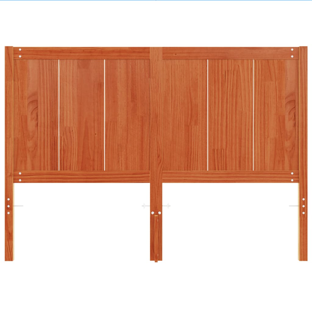 Hoofdbord 135 cm massief grenenhout wasbruin is nu te koop bij PeponiXL, paradijselijk wonen!