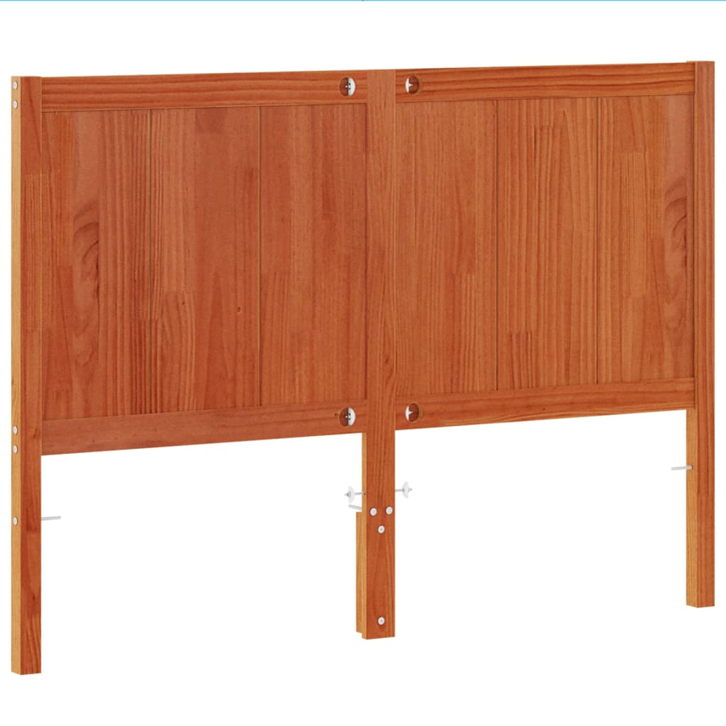 Hoofdbord 135 cm massief grenenhout wasbruin is nu te koop bij PeponiXL, paradijselijk wonen!