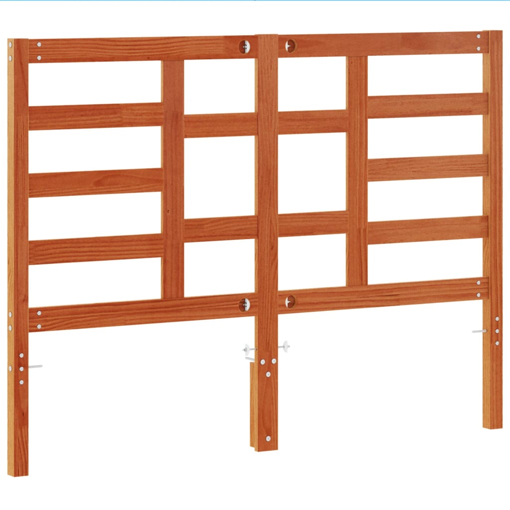 Hoofdbord 135 cm massief grenenhout wasbruin is nu te koop bij PeponiXL, paradijselijk wonen!