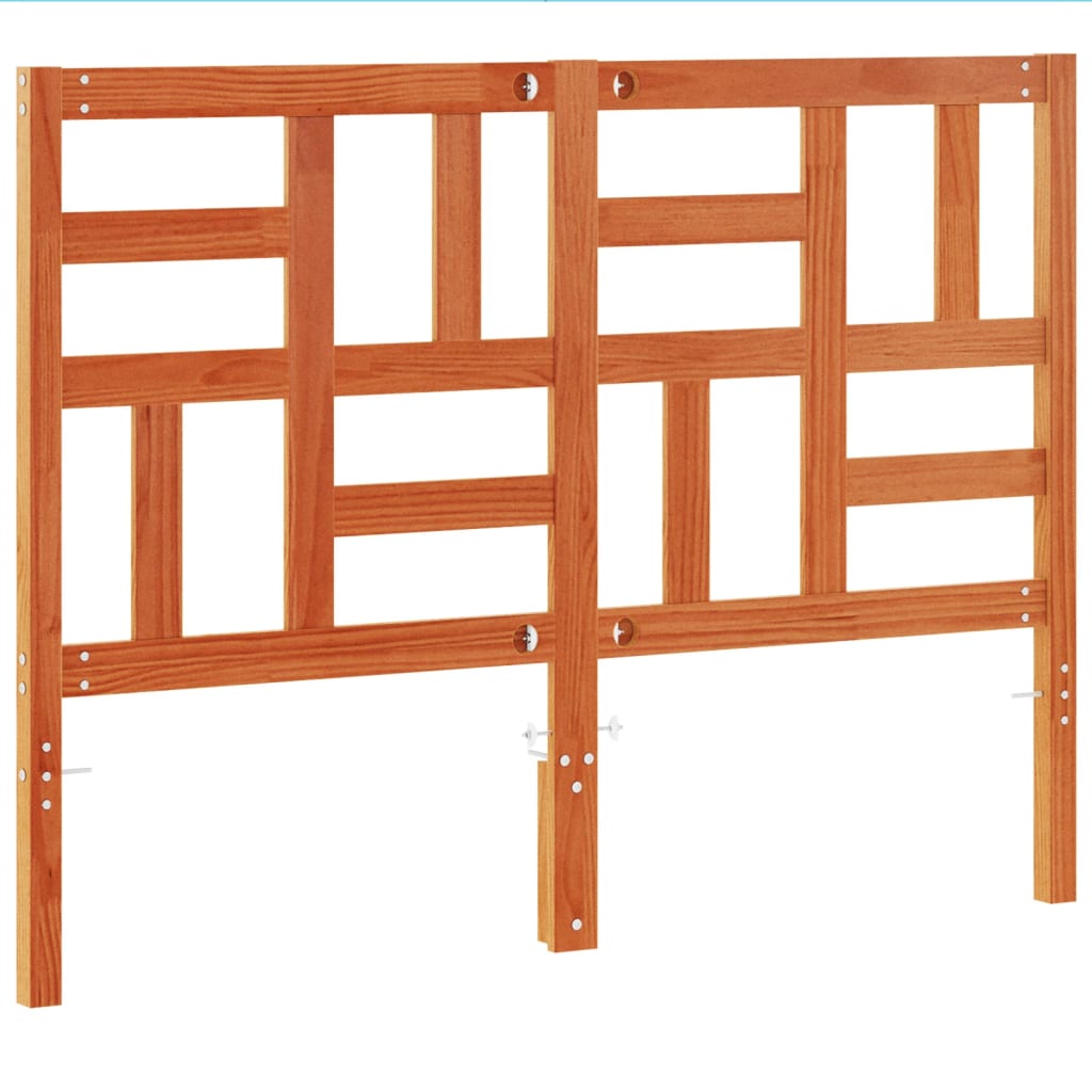 Hoofdbord 135 cm massief grenenhout wasbruin is nu te koop bij PeponiXL, paradijselijk wonen!