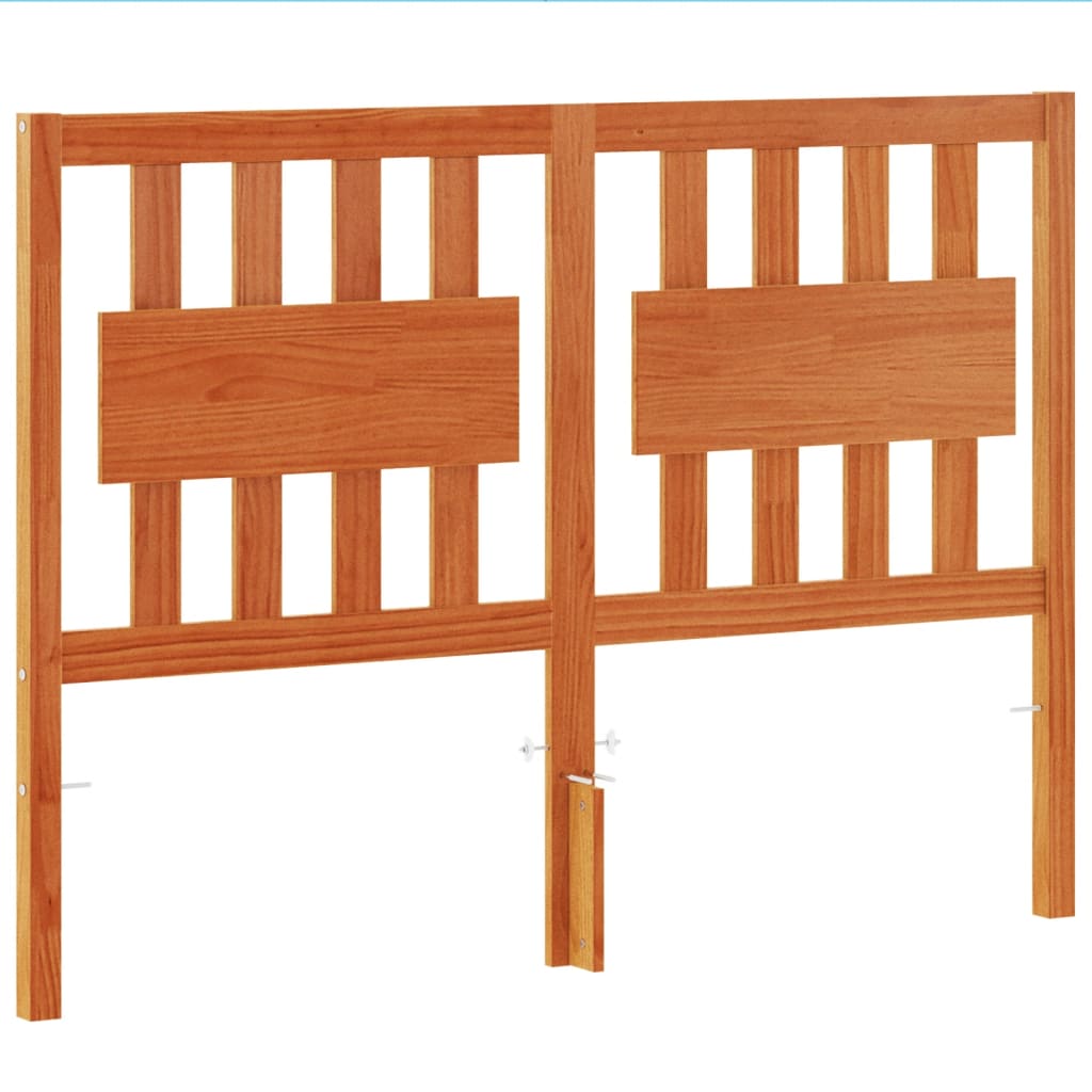 Hoofdbord 135 cm massief grenenhout wasbruin is nu te koop bij PeponiXL, paradijselijk wonen!