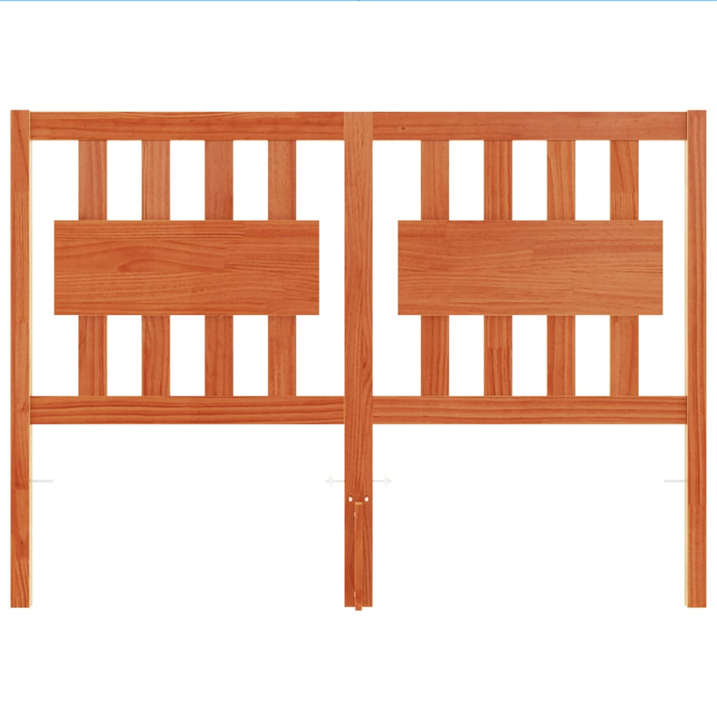 Hoofdbord 135 cm massief grenenhout wasbruin is nu te koop bij PeponiXL, paradijselijk wonen!