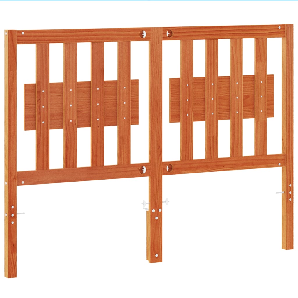 Hoofdbord 135 cm massief grenenhout wasbruin is nu te koop bij PeponiXL, paradijselijk wonen!