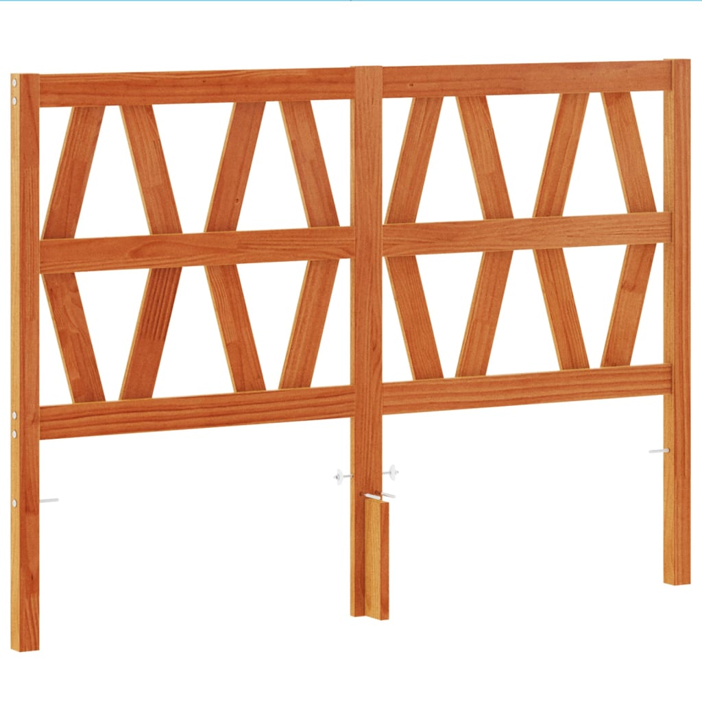 Hoofdbord 135 cm massief grenenhout wasbruin is nu te koop bij PeponiXL, paradijselijk wonen!