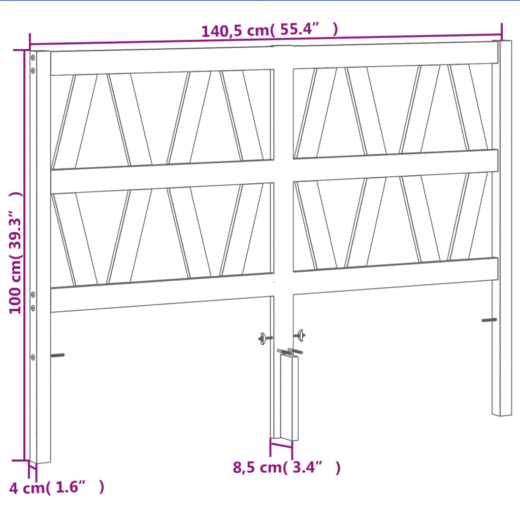 Hoofdbord 135 cm massief grenenhout wasbruin is nu te koop bij PeponiXL, paradijselijk wonen!