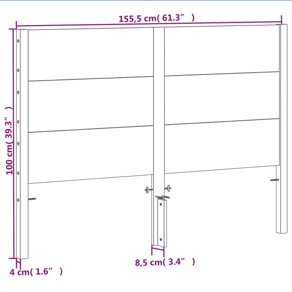 Hoofdbord 150 cm massief grenenhout wasbruin is nu te koop bij PeponiXL, paradijselijk wonen!