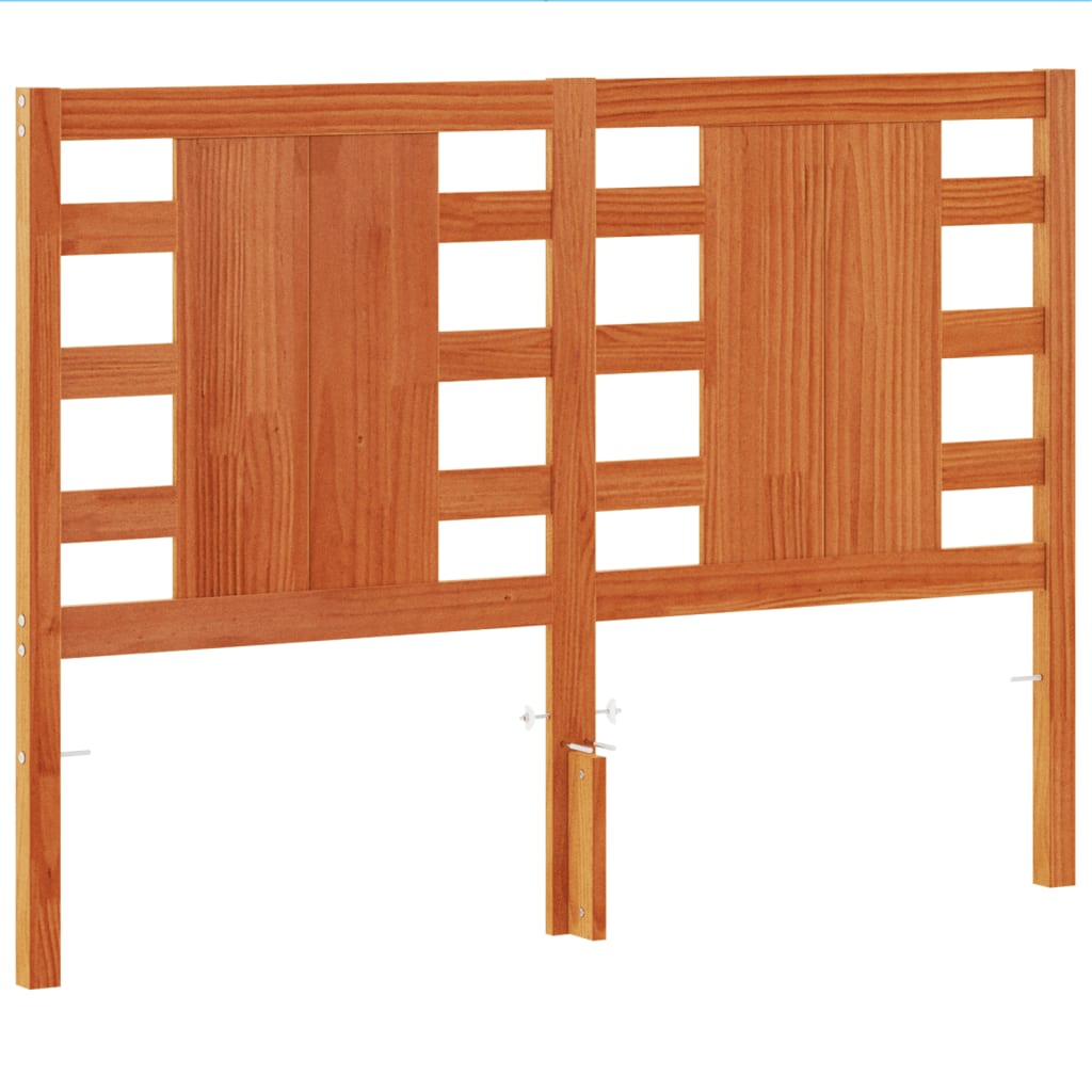 Hoofdbord 135 cm massief grenenhout wasbruin is nu te koop bij PeponiXL, paradijselijk wonen!
