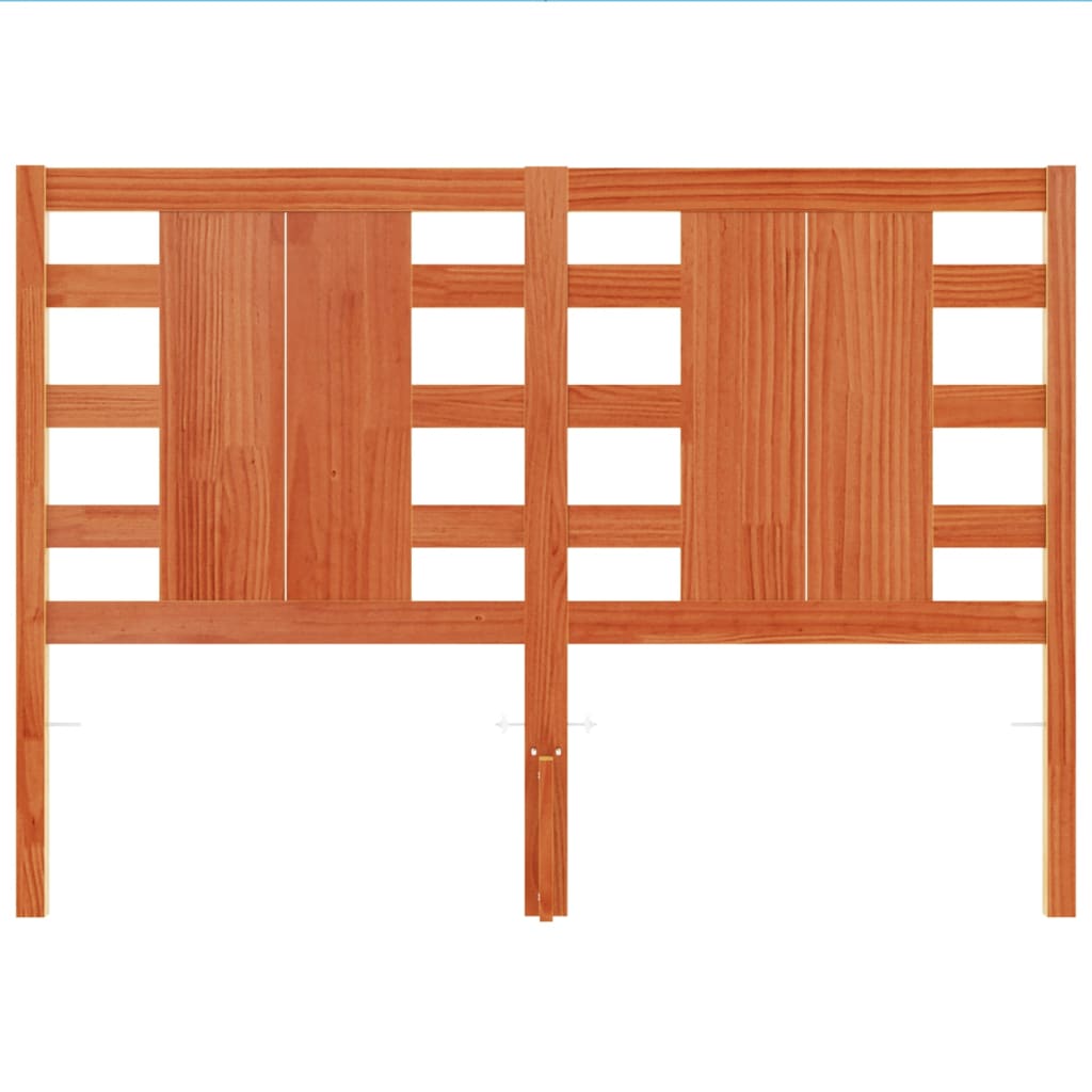 Hoofdbord 135 cm massief grenenhout wasbruin is nu te koop bij PeponiXL, paradijselijk wonen!