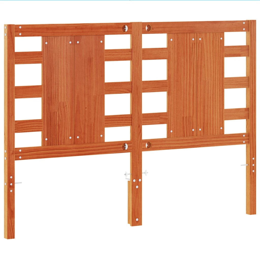 Hoofdbord 135 cm massief grenenhout wasbruin is nu te koop bij PeponiXL, paradijselijk wonen!