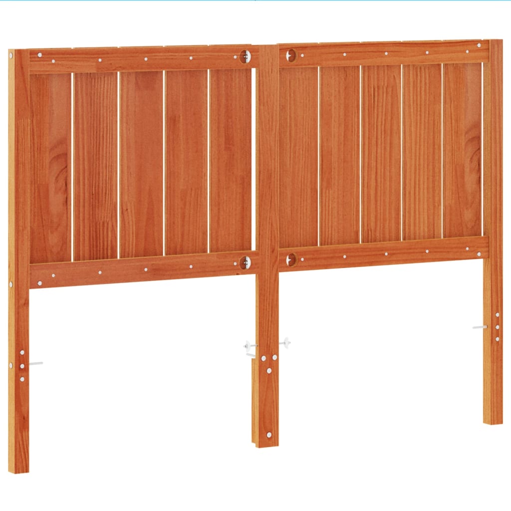 Hoofdbord 135 cm massief grenenhout wasbruin is nu te koop bij PeponiXL, paradijselijk wonen!