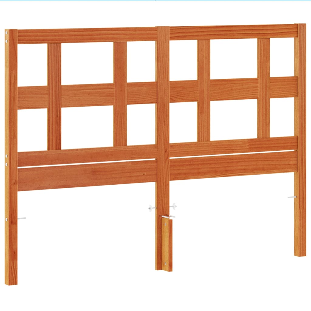 Hoofdbord 135 cm massief grenenhout wasbruin is nu te koop bij PeponiXL, paradijselijk wonen!