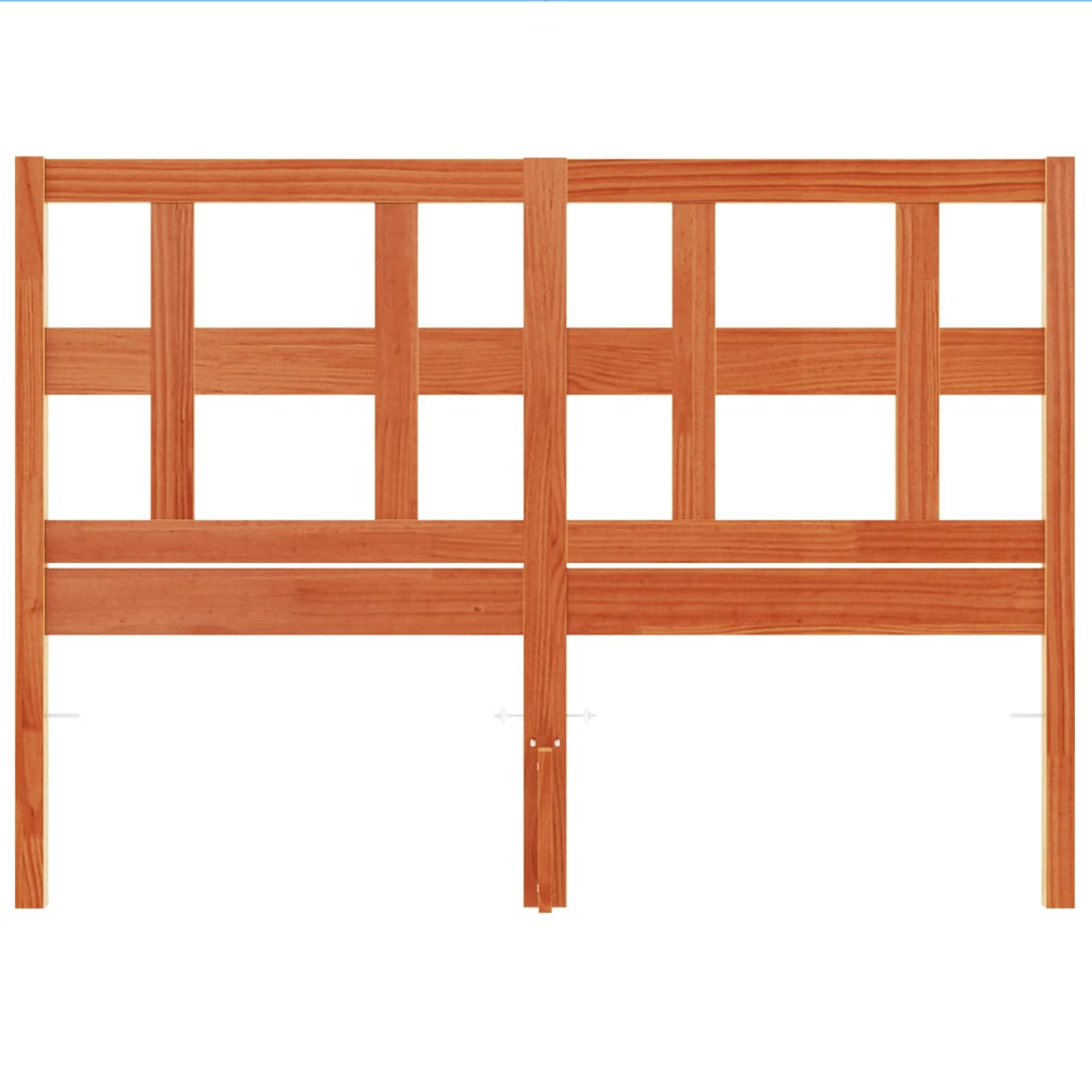Hoofdbord 135 cm massief grenenhout wasbruin is nu te koop bij PeponiXL, paradijselijk wonen!