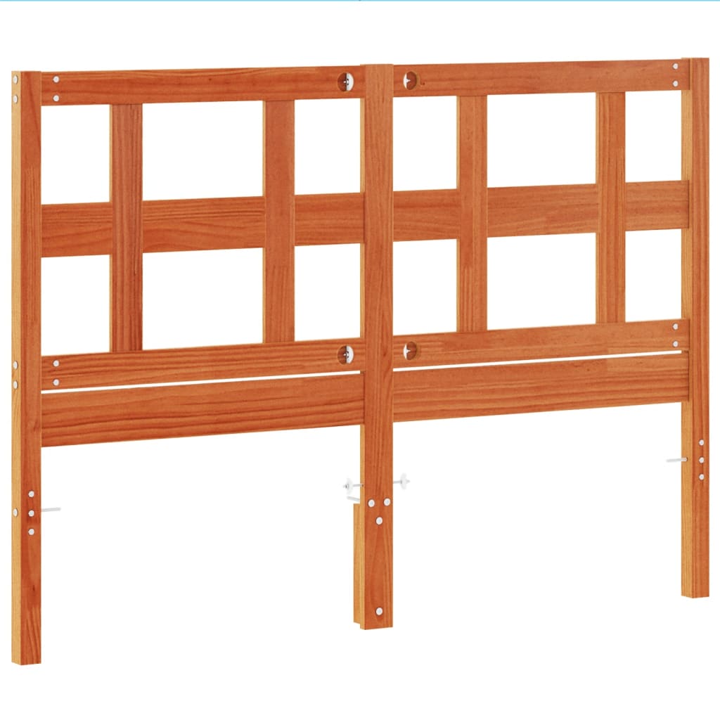 Hoofdbord 135 cm massief grenenhout wasbruin is nu te koop bij PeponiXL, paradijselijk wonen!