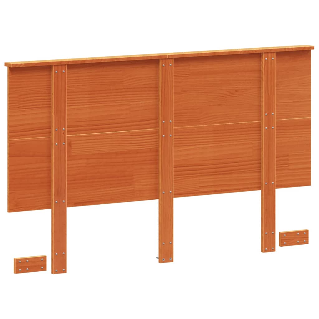 Hoofdbord 120 cm massief grenenhout wasbruin is nu te koop bij PeponiXL, paradijselijk wonen!