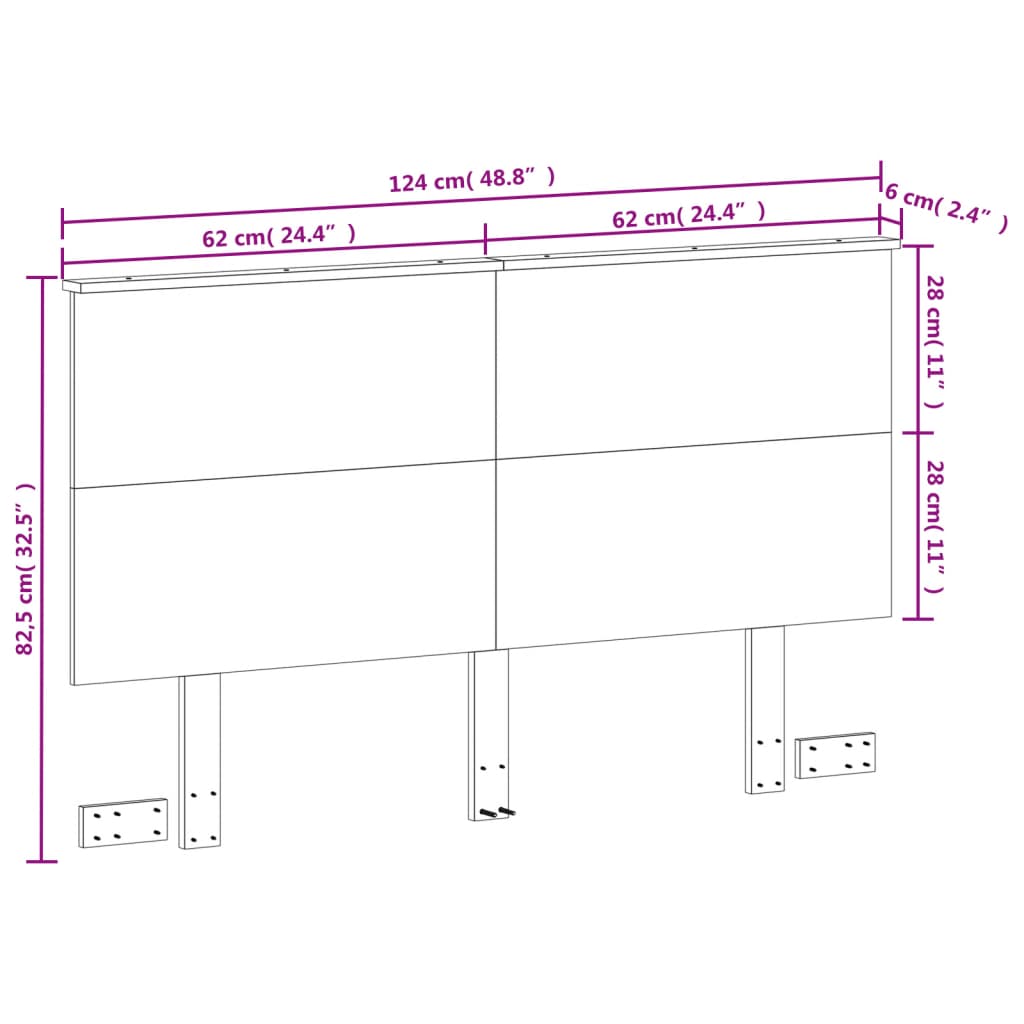 Hoofdbord 120 cm massief grenenhout wasbruin is nu te koop bij PeponiXL, paradijselijk wonen!