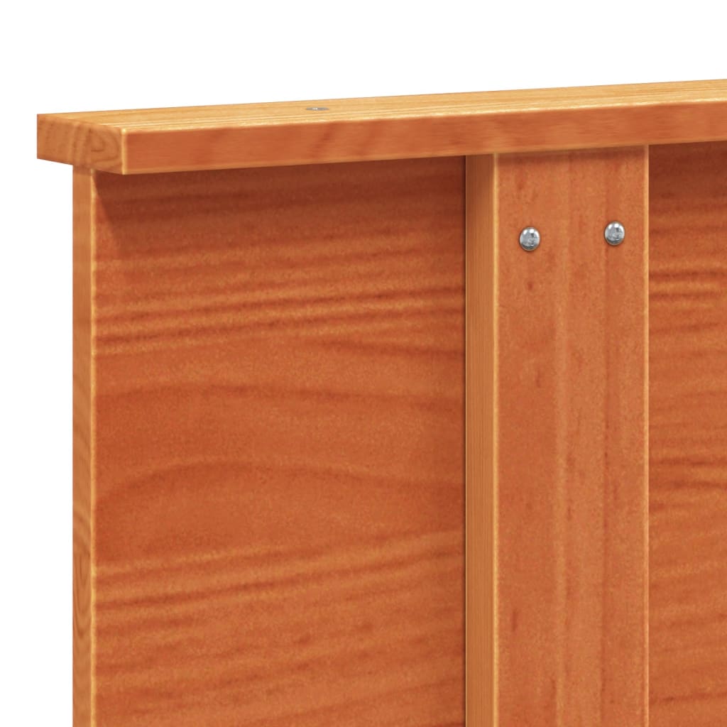 Hoofdbord 135 cm massief grenenhout wasbruin is nu te koop bij PeponiXL, paradijselijk wonen!