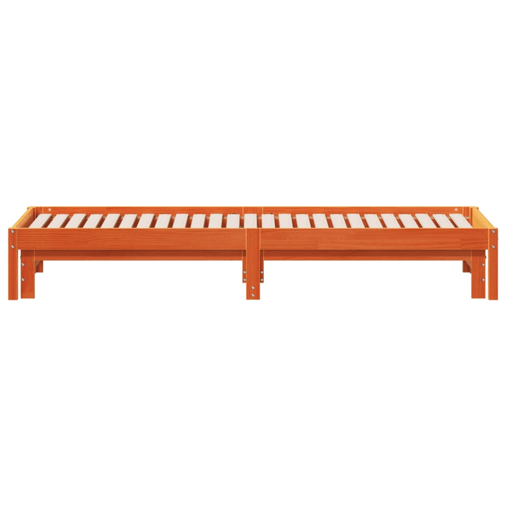 Slaapbank met onderschuifbed 90x200 cm massief grenenhout is nu te koop bij PeponiXL, paradijselijk wonen!