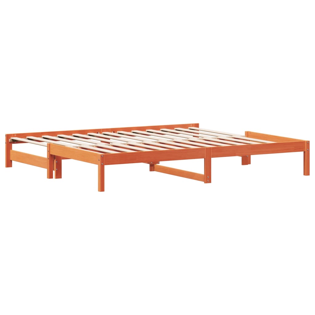 Slaapbank met onderschuifbed 90x190 cm massief grenenhout is nu te koop bij PeponiXL, paradijselijk wonen!