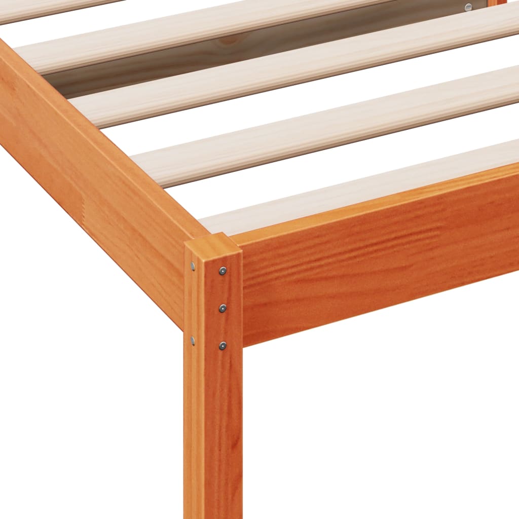 Slaapbank zonder matras 90x200 cm massief grenenhout wasbruin is nu te koop bij PeponiXL, paradijselijk wonen!