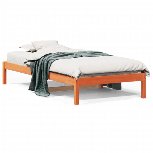 Slaapbank zonder matras 90x200 cm massief grenenhout wasbruin is nu te koop bij PeponiXL, paradijselijk wonen!