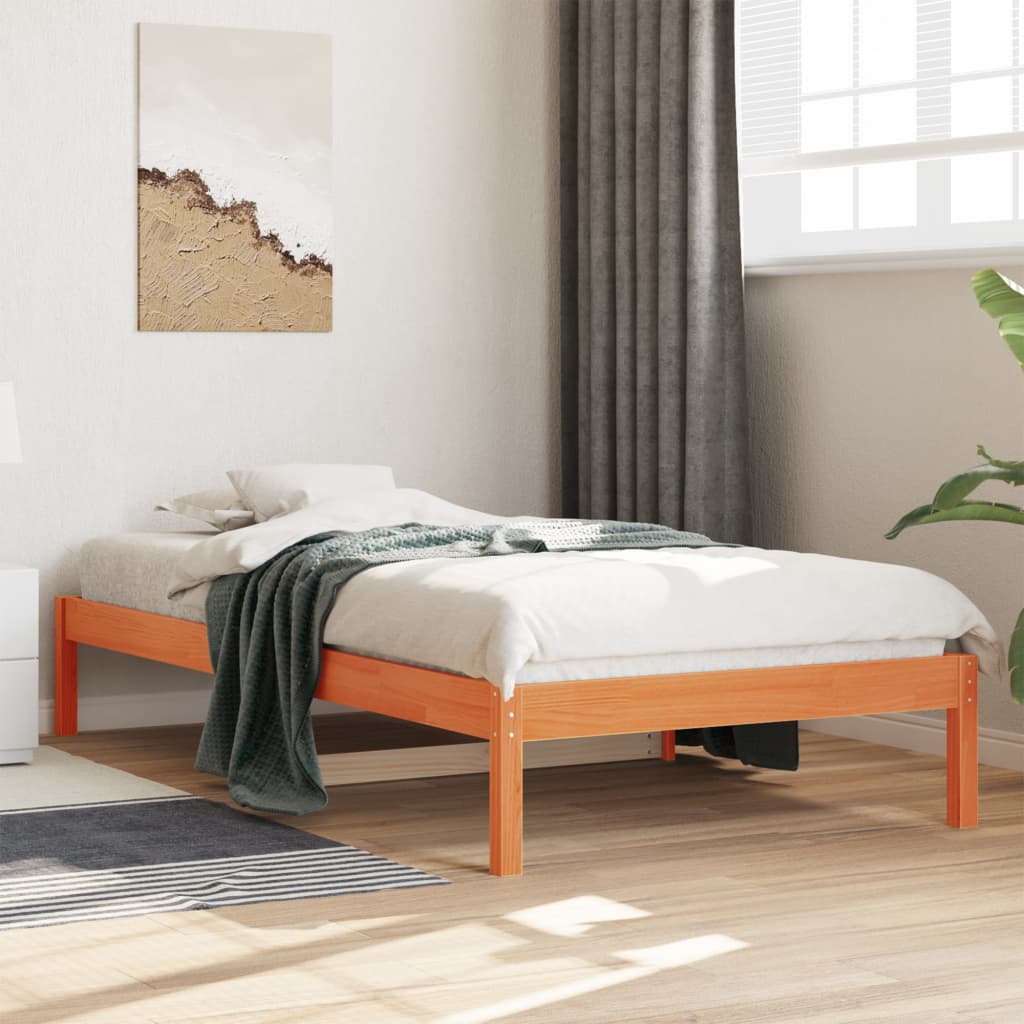 Slaapbank zonder matras 80x200 cm massief grenenhout wasbruin is nu te koop bij PeponiXL, paradijselijk wonen!