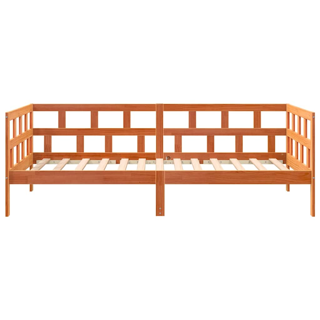 Slaapbank zonder matras 90x200 cm massief grenenhout wasbruin is nu te koop bij PeponiXL, paradijselijk wonen!
