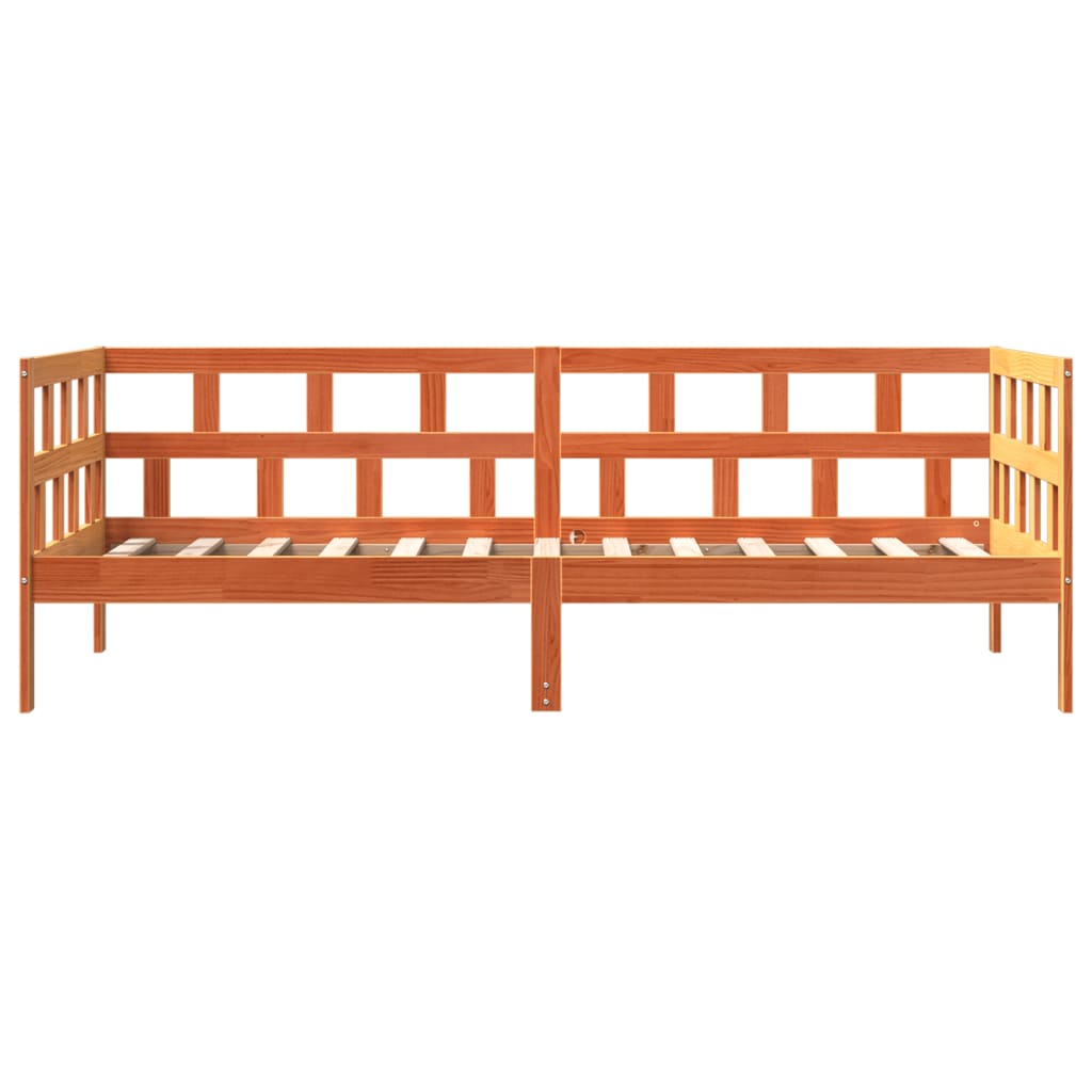 Slaapbank zonder matras 90x200 cm massief grenenhout wasbruin is nu te koop bij PeponiXL, paradijselijk wonen!