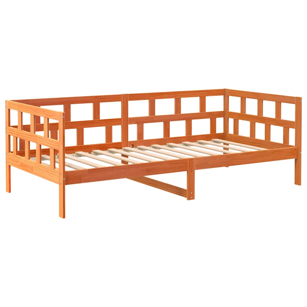 Slaapbank zonder matras 80x200 cm massief grenenhout wasbruin is nu te koop bij PeponiXL, paradijselijk wonen!