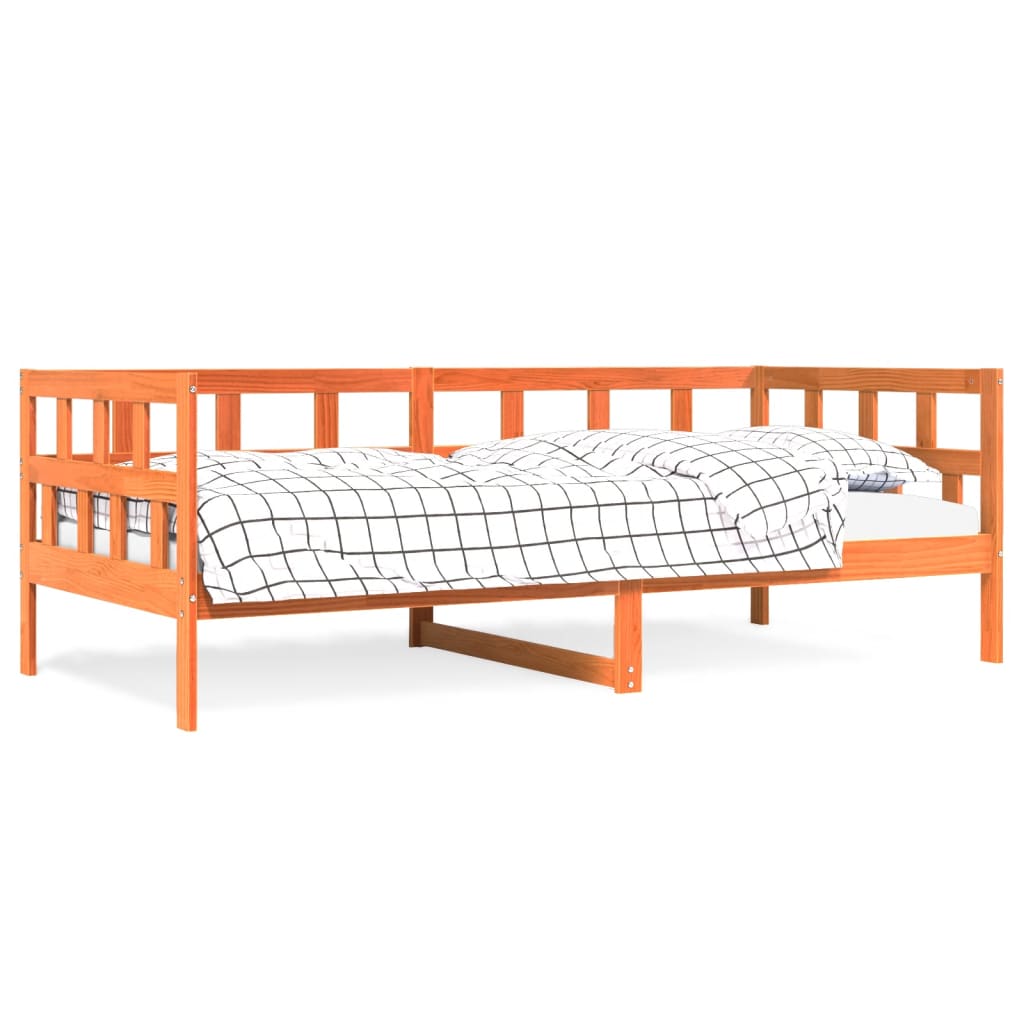 Slaapbank zonder matras 80x200 cm massief grenenhout wasbruin is nu te koop bij PeponiXL, paradijselijk wonen!