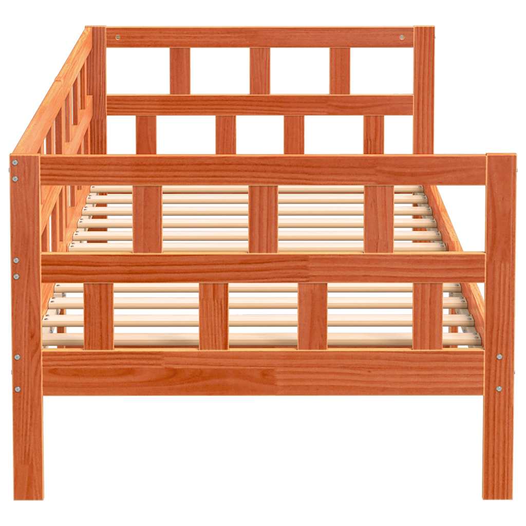 Slaapbank zonder matras 80x200 cm massief grenenhout wasbruin is nu te koop bij PeponiXL, paradijselijk wonen!
