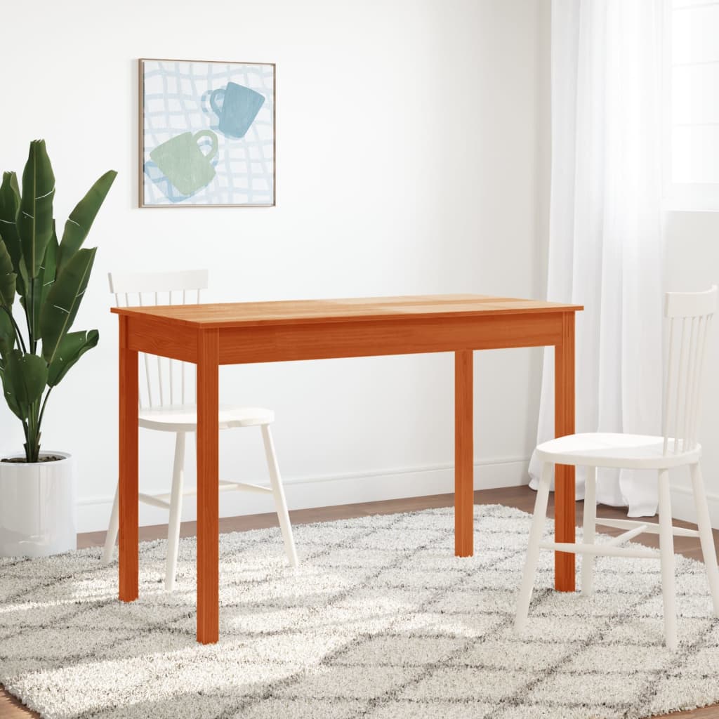 Eettafel 110x55x75 cm massief grenenhout wasbruin is nu te koop bij PeponiXL, paradijselijk wonen!