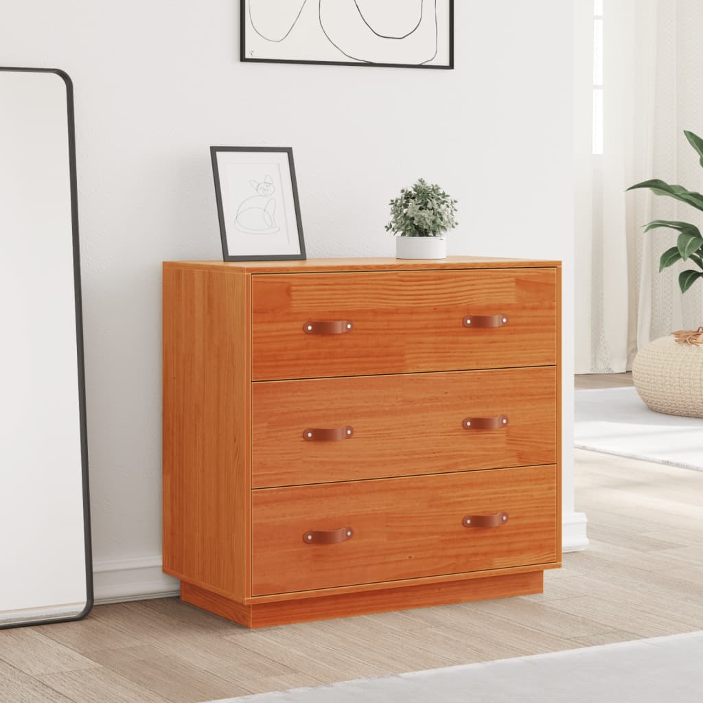 Dressoir 80x40x75 cm massief grenenhout wasbruin is nu te koop bij PeponiXL, paradijselijk wonen!