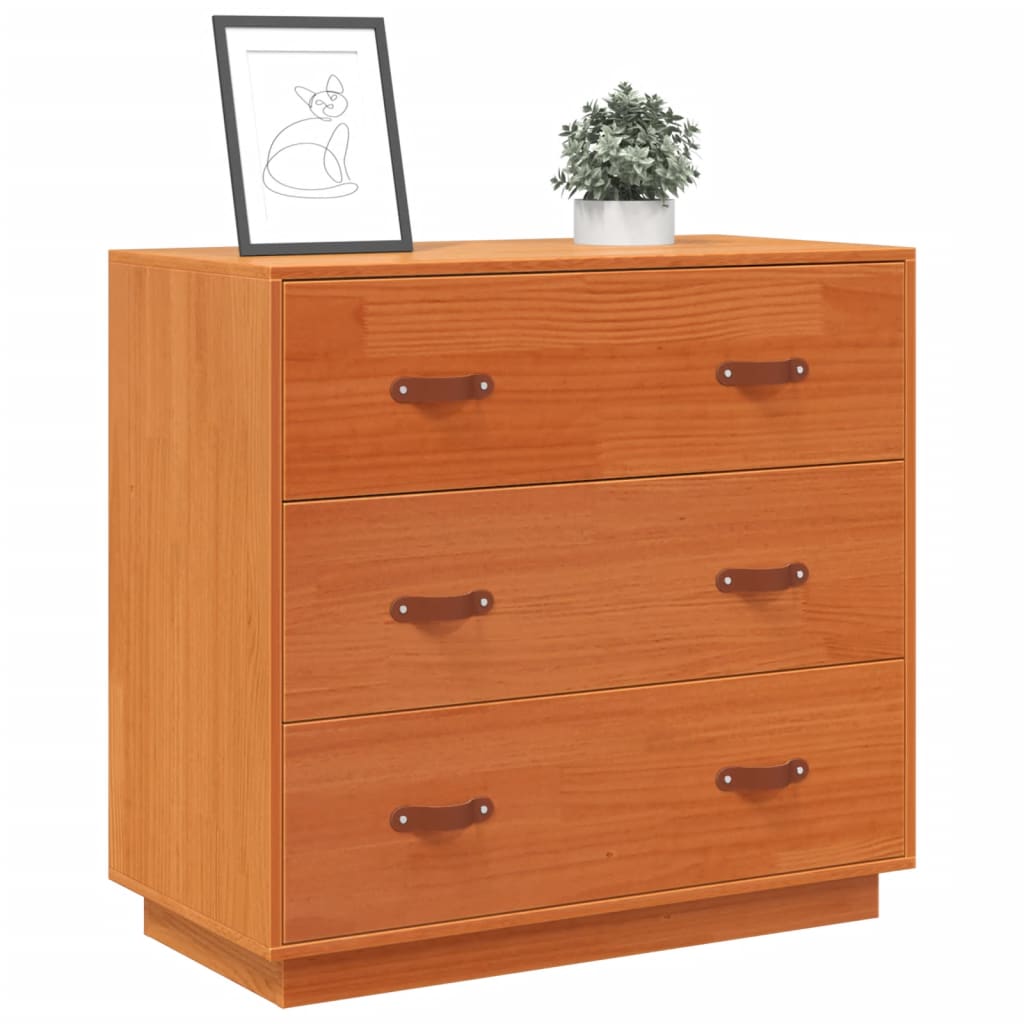 Dressoir 80x40x75 cm massief grenenhout wasbruin is nu te koop bij PeponiXL, paradijselijk wonen!