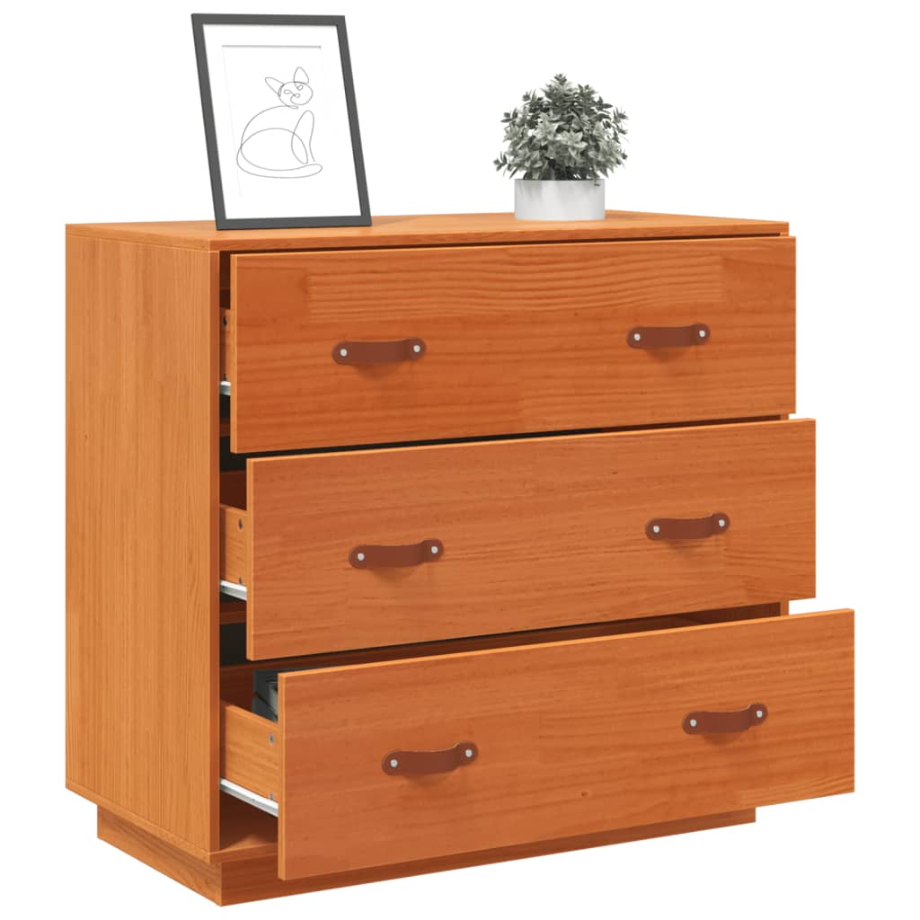 Dressoir 80x40x75 cm massief grenenhout wasbruin is nu te koop bij PeponiXL, paradijselijk wonen!