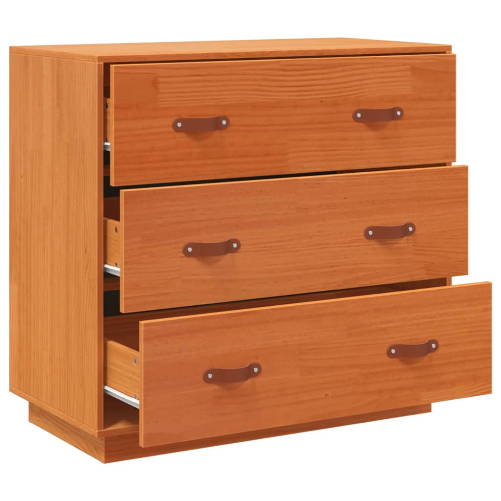 Dressoir 80x40x75 cm massief grenenhout wasbruin is nu te koop bij PeponiXL, paradijselijk wonen!