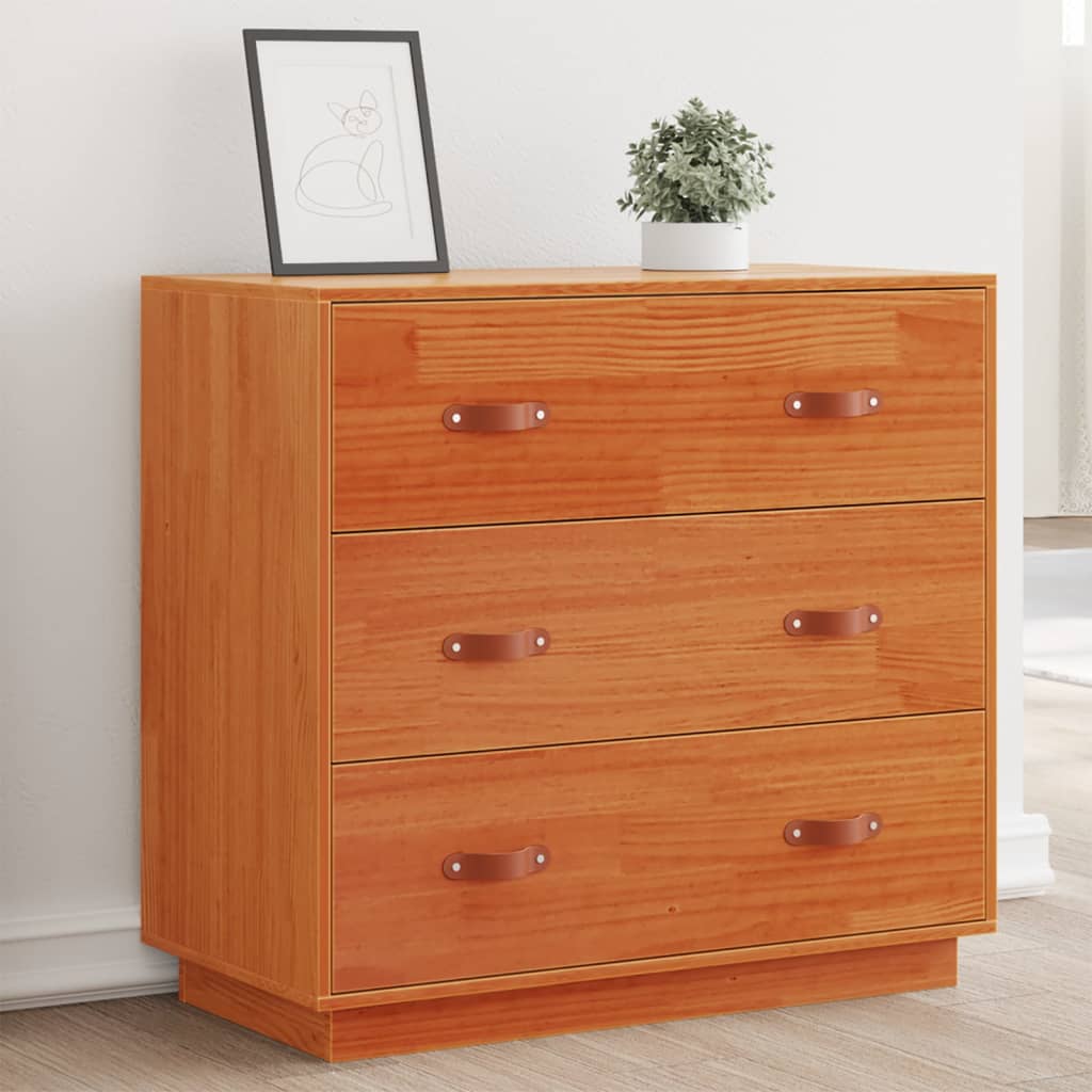 Dressoir 80x40x75 cm massief grenenhout wasbruin is nu te koop bij PeponiXL, paradijselijk wonen!