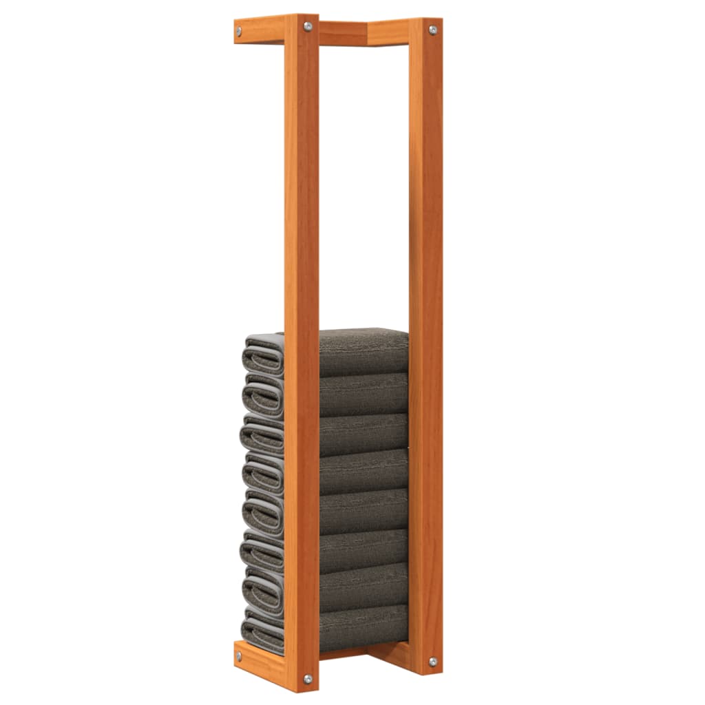 Handdoekenrek 23x18x90 cm massief grenenhout wasbruin is nu te koop bij PeponiXL, paradijselijk wonen!