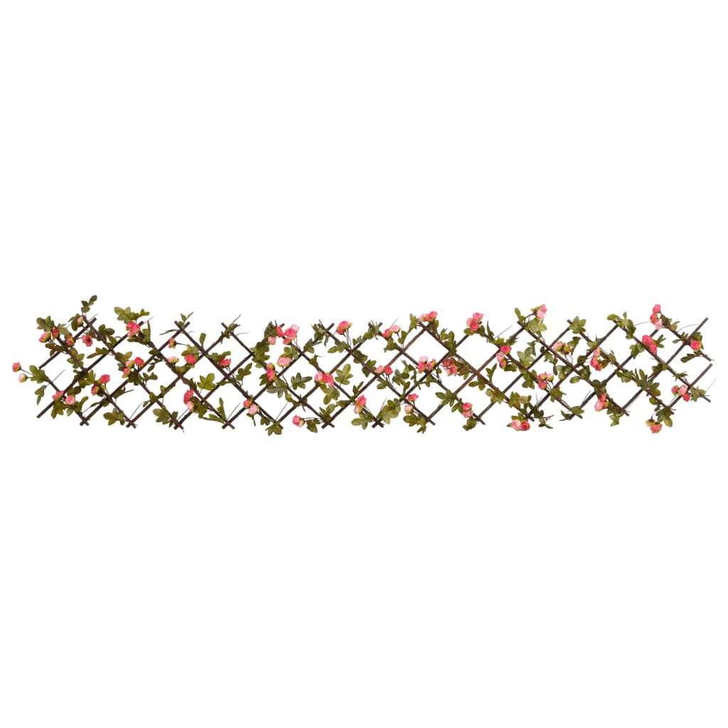 Kunstplant klimop op latwerk uittrekbaar 180x20 cm donkerroze is nu te koop bij PeponiXL, paradijselijk wonen!