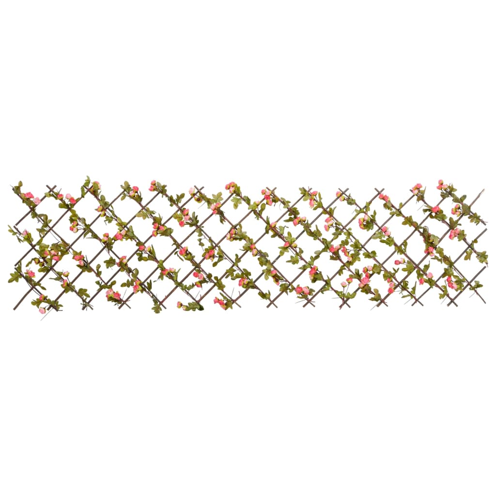 Kunstplant klimop op latwerk uittrekbaar 180x60 cm donkerroze is nu te koop bij PeponiXL, paradijselijk wonen!