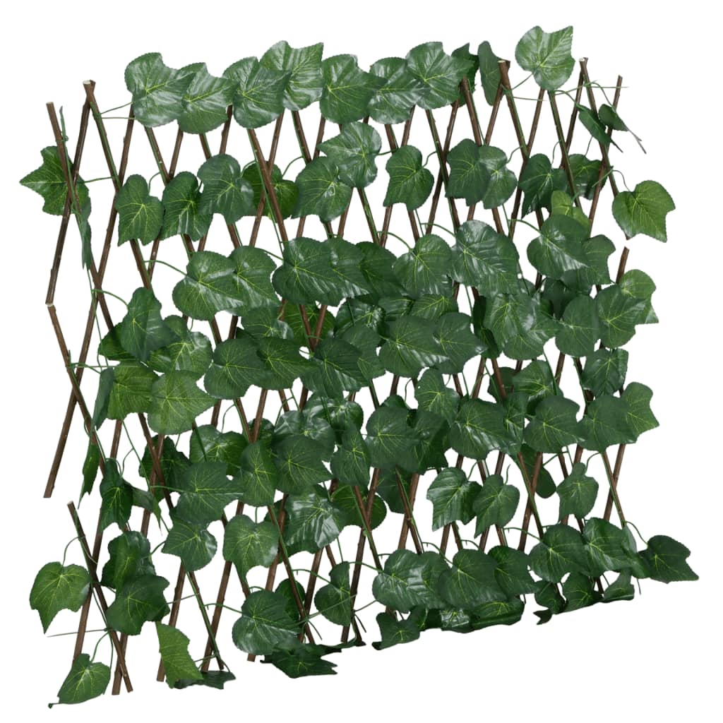 Kunstplant druivenblad op latwerk uittrekbaar 190x60 cm groen is nu te koop bij PeponiXL, paradijselijk wonen!