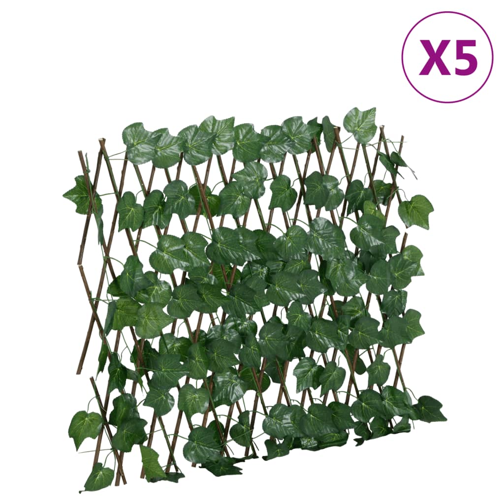 Kunstplant druivenblad op latwerk uittrekbaar 190x60 cm groen is nu te koop bij PeponiXL, paradijselijk wonen!