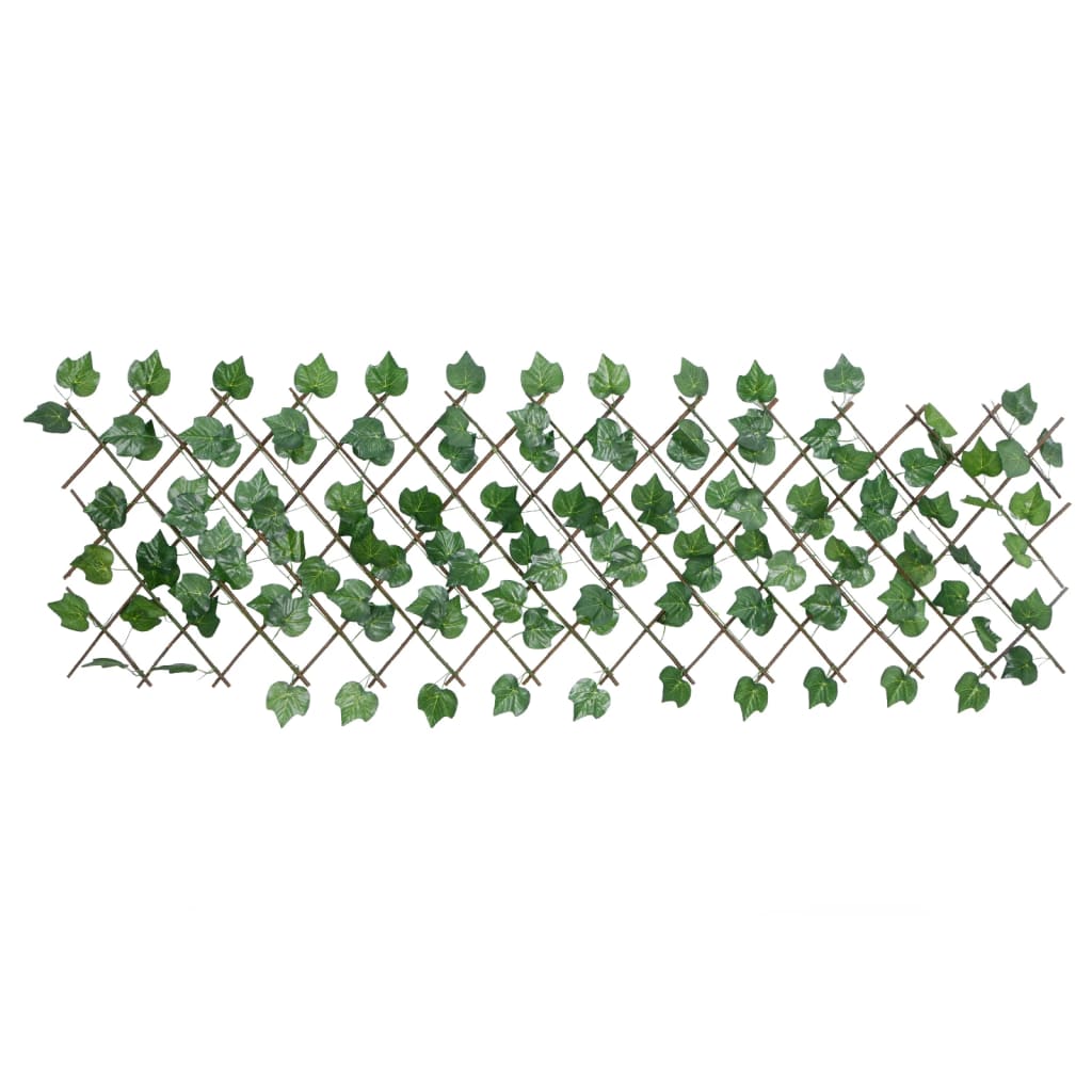 Kunstplant druivenblad op latwerk uittrekbaar 190x60 cm groen is nu te koop bij PeponiXL, paradijselijk wonen!