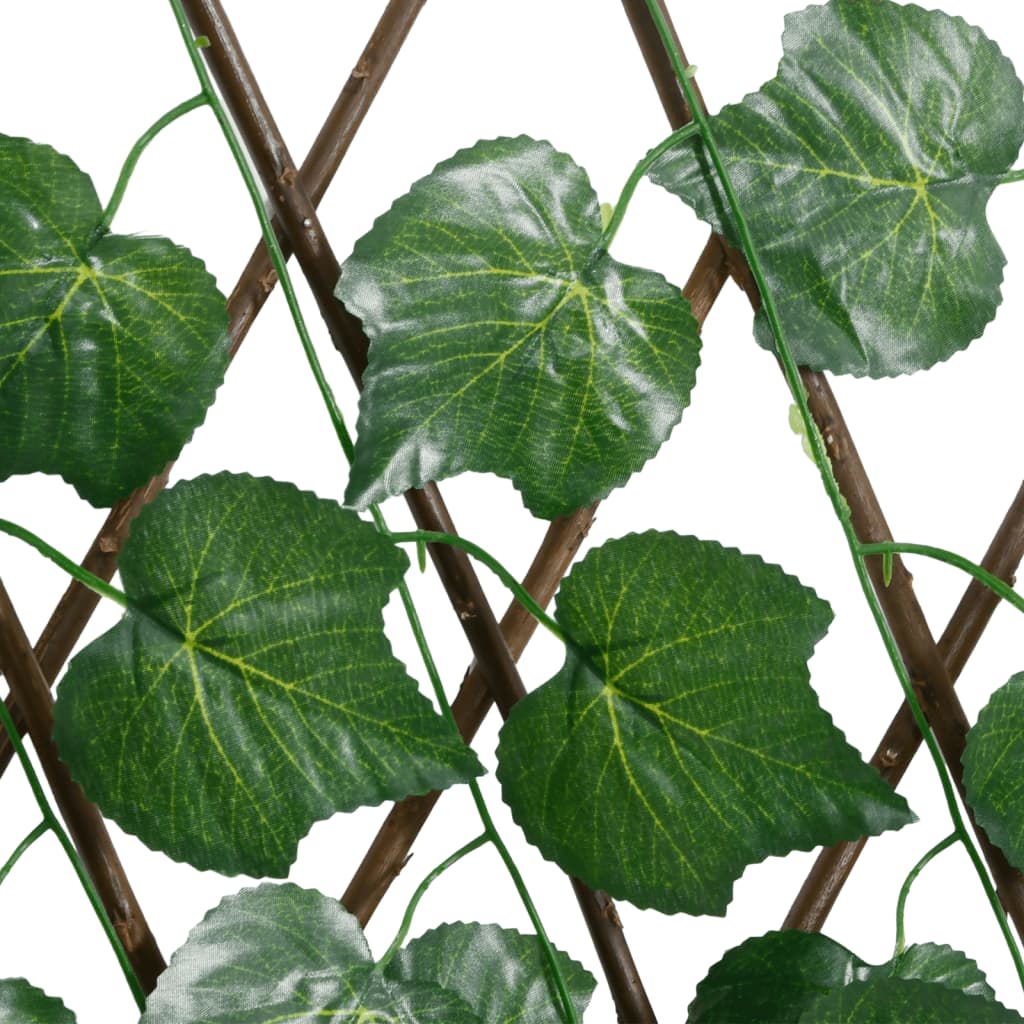Kunstplant druivenblad op latwerk uittrekbaar 190x60 cm groen is nu te koop bij PeponiXL, paradijselijk wonen!