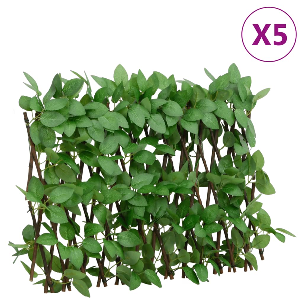 Kunstplant klimop op latwerk 5 st uittrekbaar 180x30 cm groen is nu te koop bij PeponiXL, paradijselijk wonen!