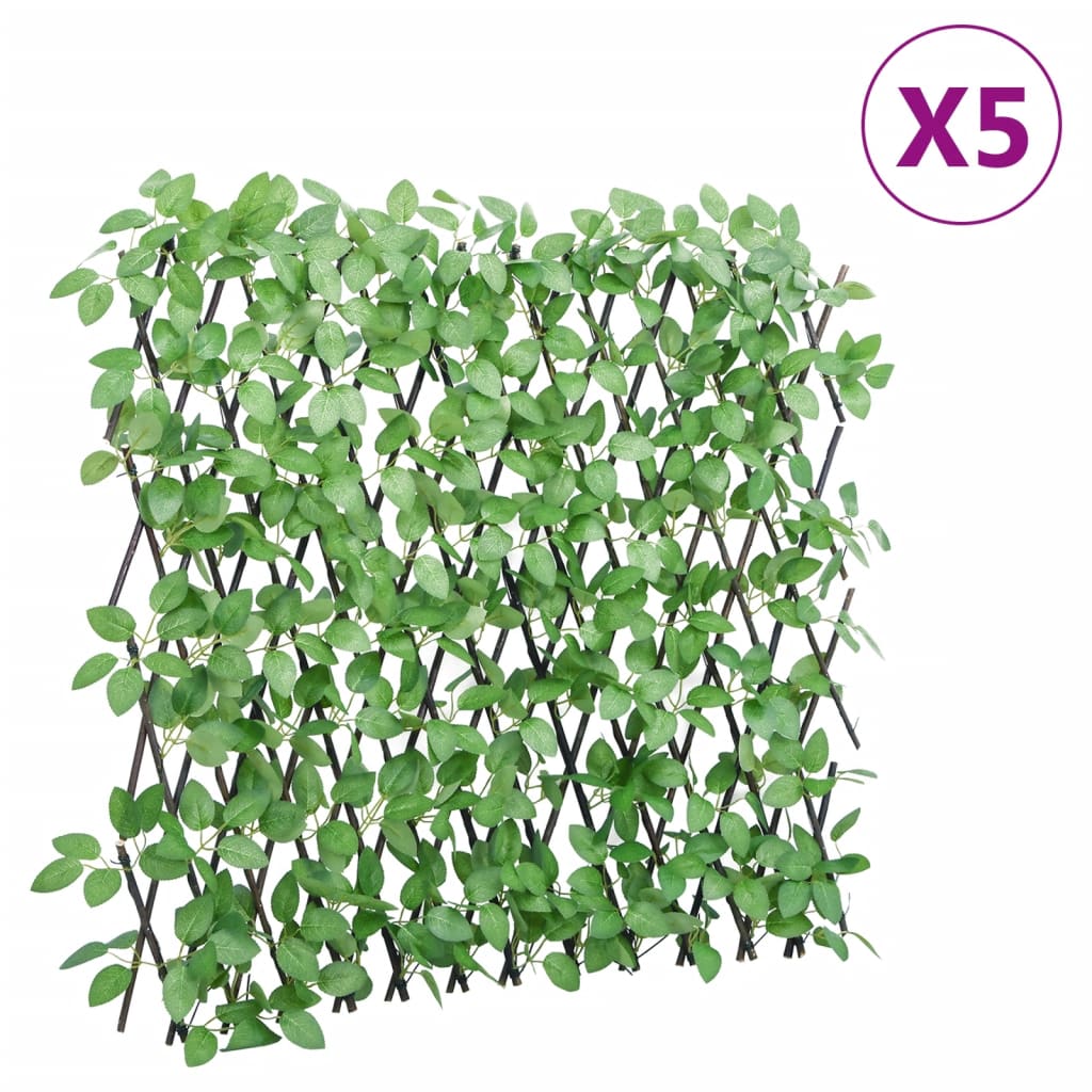 Kunstplant klimop op latwerk 5 st uittrekbaar 180x65 cm groen is nu te koop bij PeponiXL, paradijselijk wonen!