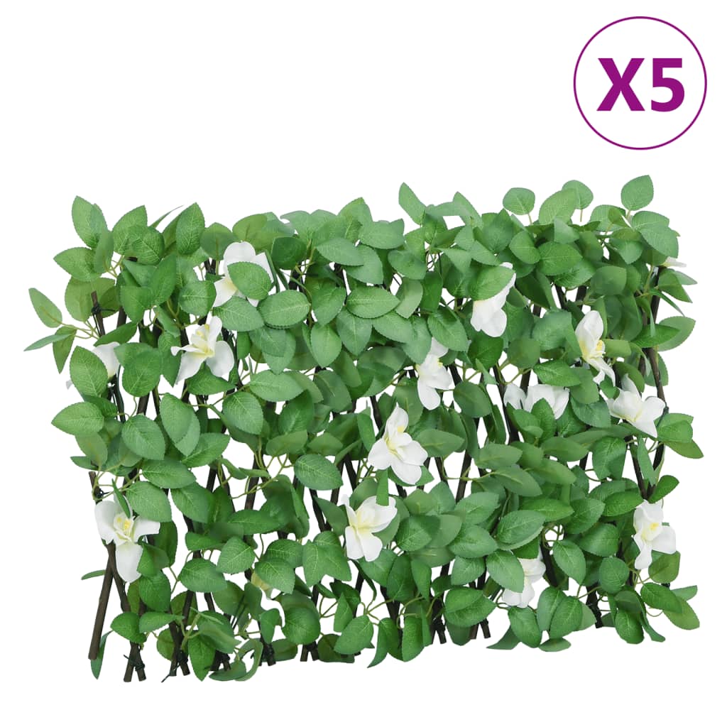 Kunstplant klimop op latwerk 5 st uittrekbaar 180x30 cm groen is nu te koop bij PeponiXL, paradijselijk wonen!